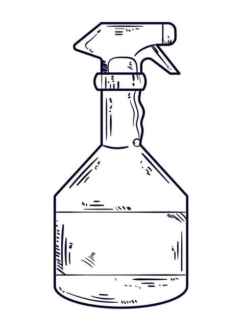 spray bottle cleaning doodle icon isolated Bottle Doodle, Sunny D, Doodle Icon, Spray Bottle, Painting Ideas, Vector Free, Doodles, Spray, Clip Art