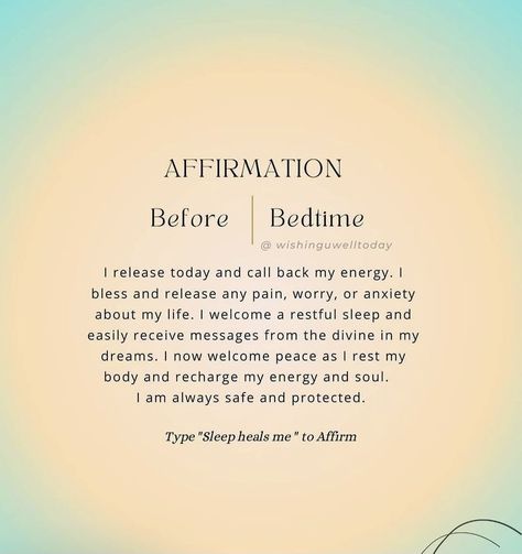 Night Mantra, Spell Recipes, Cleaning Energy, Night Affirmations, Bedtime Affirmations, Beautiful Energy, Morning Mantra, Healing Affirmations, Energy Healing Spirituality