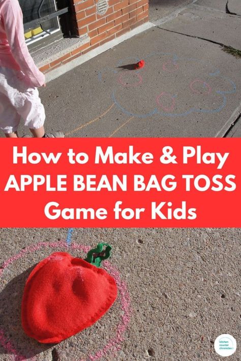 Apple Bag, Bean Bag Games, Diy Apple, Bean Bag Toss Game, Fall Games, Bag Toss Game, Wee Folk, Autumn Activities For Kids, Room Mom