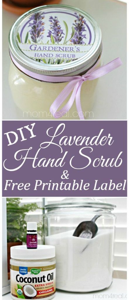 Lavender Hand Scrub with Printable Labels Lavender Hand Scrub, Scrub Making, Hand Scrub Recipe, Diy Soap Labels, Gardeners Hand Scrub, Lavender Diy, Bath Soak Recipe, Diy Lavender, Lavender Recipes