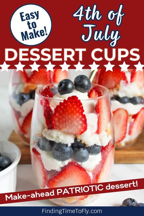 Here's a simple July 4th recipe for kids and adults July Fourth parties! Layered red white blue sweet treats for your patriotic party and July 4 cookout. Add this easy recipe to your red, white and blue desserts recipes and red white blue sweets! Memorial Day or any Patriotic Holiday dessert. #july4th #redwhiteblue #fourthofjuly #desserts #dessertcups #nobake #summerdesserts #cookoutrecipes #picnicrecipe Fourth Of July Parfait Desserts, Red White And Blue Parfait, 4th Of July Parfait, Red White And Blue Desserts Fourth Of July, 4th Of July Food Bbq Party Ideas Dessert, July 4 Desserts Easy, 4th Of July Treats For Kids, Easy Fourth Of July Desserts, Easy July 4th Desserts