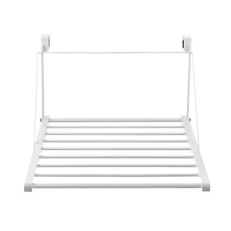 Over the Door White Drying Rack | The Container Store Ladder Towel Racks, Laundry Room Accessories, Laundry Room Drying Rack, Small Rv, Laundry Room Closet, Laundry Room Doors, Drying Racks, Door White, Drying Rack Laundry