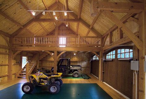 Timber Frame Workshop, Barn With Loft, Timber Frame Garage, Building A Wooden House, Timber Garage, Oak Frame House, Carriage House Garage, Carport Sheds, Carport Plans