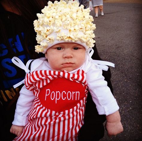 Baby Costume. Bag of popcorn Baby Popcorn Costume, Baby Sushi Costume, Diy Popcorn Costume, Popcorn Halloween Costume, Popcorn Halloween, Popcorn Costume, Sushi Costume, Diy Popcorn, Halloween Popcorn