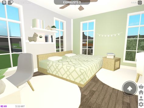 Room Ideas Realistic, Bloxburg Teen Room, Bloxburg Teen Room Ideas, Teen Room Ideas, Bloxburg Bedroom Ideas, Bloxburg Rooms, Decorate House, Bloxburg Building, Bloxburg Bedroom