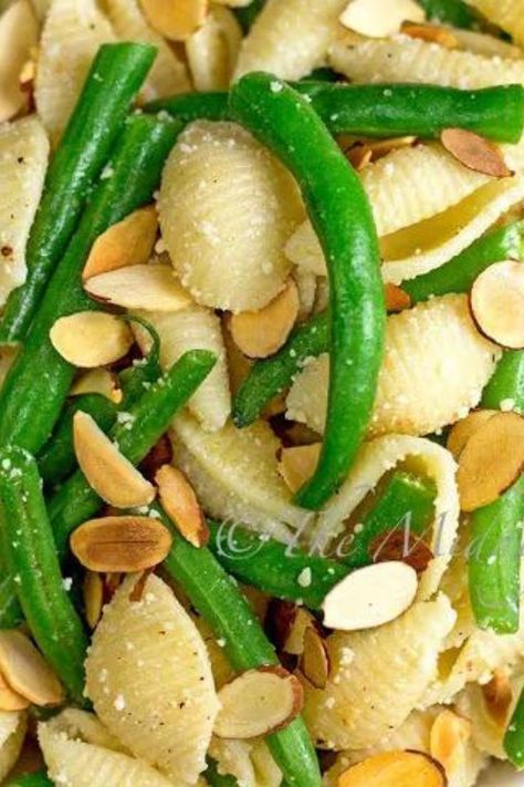 Green Bean Pasta, Bean Pasta Salad, Tarragon Dressing, Vegetarian Picnic, Pasta Green, Pasta With Green Beans, Picnic Salad, Green Beans With Almonds, Green Bean Salad