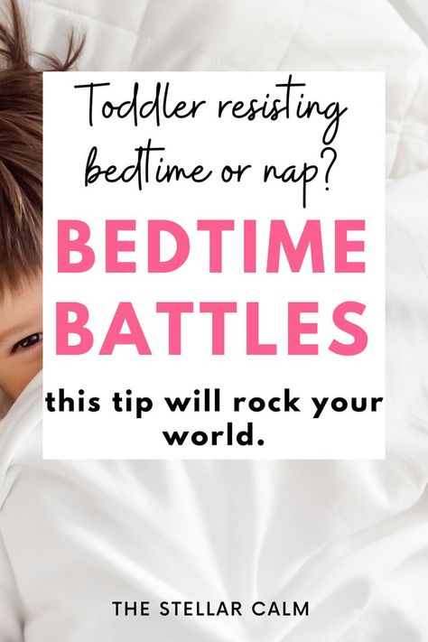 Does your toddler resist bed? Are you struggling with some fierce toddler bedtime battles? Are you at your wits end? You're not alone. In this post, I explain an amazing tip that will help your young child or toddler get ready and go to bed, painlessly. Discover my all-time favorite tip to avoid toddler bedtime battles and to help toddlers who refuse to go to sleep. // toddler resisting bed, toddler resisting sleep, toddler tips, toddler bedtime Toddler Screaming, Toddler Sleep Schedule, Toddler Sleep Regression, Toddler Sleep Help, Toddler Bedtime Routine, Toddler Sleep Training, Toddler Bedtime, Tantrums Toddler, Smart Parenting