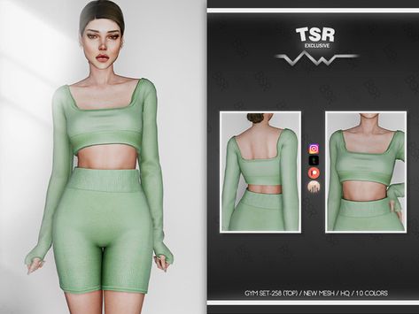 Gym Looks Outfits, Gym Tops Women, Sims Stories, Pelo Sims, Sims 4 Game Mods, Sims 4 Toddler, Sims 4 Downloads, Female Clothes, Sims 4 Cc Packs