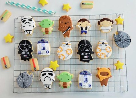 Star Wars Cookies, Star Wars Baby Shower, Decorator Frosting, Gender Reveal Themes, Baby Reveal Party, Bday Party Theme, Celebrate Good Times, Sugar Cookie Designs, Star Wars Birthday