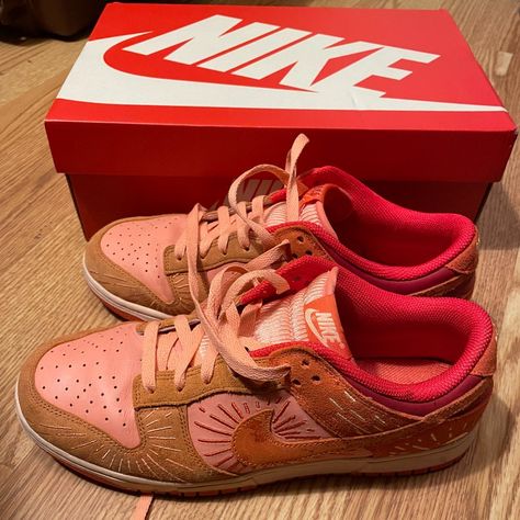 Winter Solstice Low Dunks With Box Women Size 11 Lightly Worn Low Dunks, Winter Solstice, Shoes Nike, Orange Red, Color Orange, Womens Shoes Sneakers, Nike Shoes, Nike Women, Shoes Sneakers