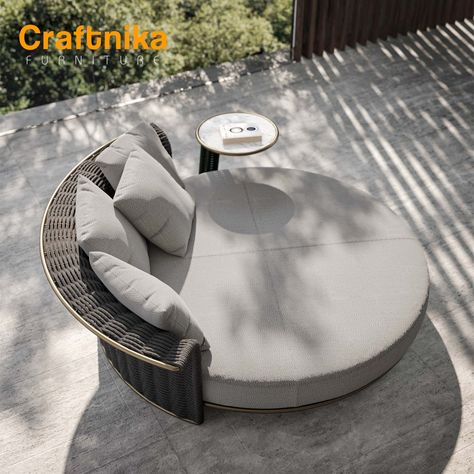 Unwind and soak up the sun in style with our luxurious outdoor daybed. Perfect for poolside lounging or creating a cozy patio retreat. Crafted with high-quality materials for lasting durability. ☀️ Shop our latest collection now and transform your outdoor space! #outdoorliving #daybed #patiofurniture #summervibes #trending #craftnikafurniture Minimalist Patio, Patio Retreat, Cozy Patio, Luxury Outdoor Furniture, Patio Sofa Set, Outdoor Daybed, Outdoor Furniture Collections, Elegant Home, Patio Sofa