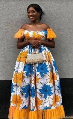 The Lastest Ankara Styles 2020 Ankara Long Flare Gown Styles, Long Flare Gown, Flare Gown Styles, Long African Dresses, African Prom Dresses, Best African Dresses, Short African Dresses, African Fashion Skirts, African Dresses Modern