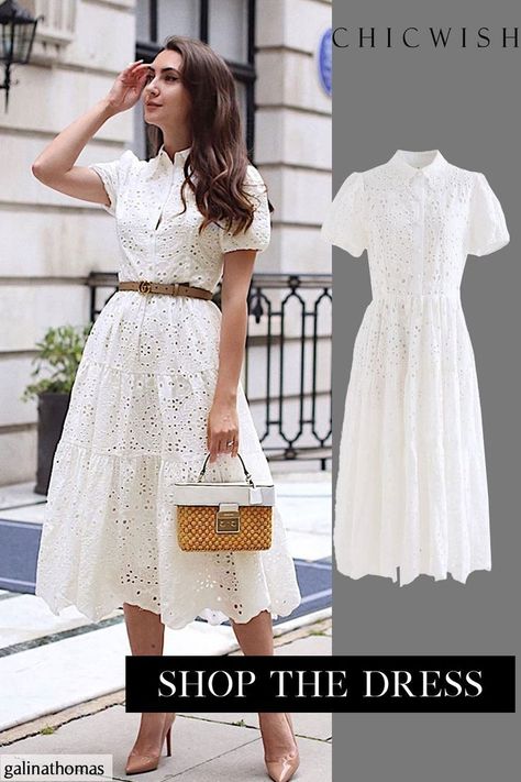 Cotton Dress Designs Casual, Dresses Cotton, Casual Blazer Women, Crochet Collar, Stylish Dress Designs, Feminine Outfit, Date Outfits, Cotton Dress, Pretty Dresses