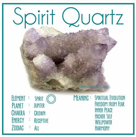 Spirit Quartz Meaning, Crystals Healing Grids, Quartz Meaning, Healing Rocks, Gemstones Chart, Crystal Healing Chart, Healing Angels, Crystal Uses, Healing Magic