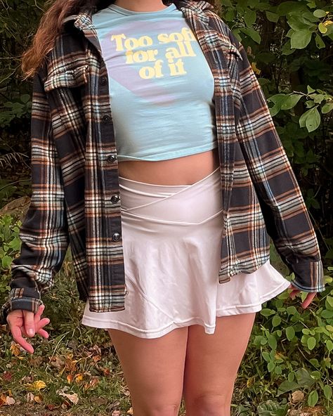 too soft for all of it 🍁 cutest merch from @taylornation 🤍 • flannel @llbean skort @popflex_active Popflex Active, Ll Bean