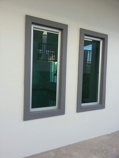 Window design Window Outer Frame Design, Window Plastering Design, Indian Window Design, Front Window Design, Modern Entrance Door, House Window Design, Modern Entrance, Small House Design Exterior, Apartment Living Room Design