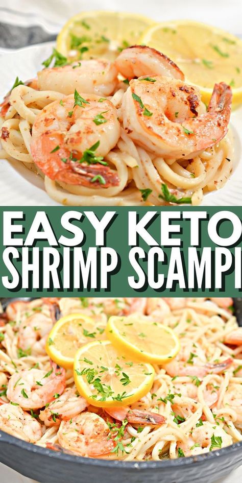 Keto Seafood Alfredo, Seafood Low Carb Recipes Dinners, Shrimp And Sauce Recipes, Lean And Green Shrimp Scampi, Keto Recipe With Shrimp, Easy Keto Shrimp Dinner, Keto Shrimp Pasta, Easy Low Carb Shrimp Recipes, Low Carb Shrimp Pasta Recipes