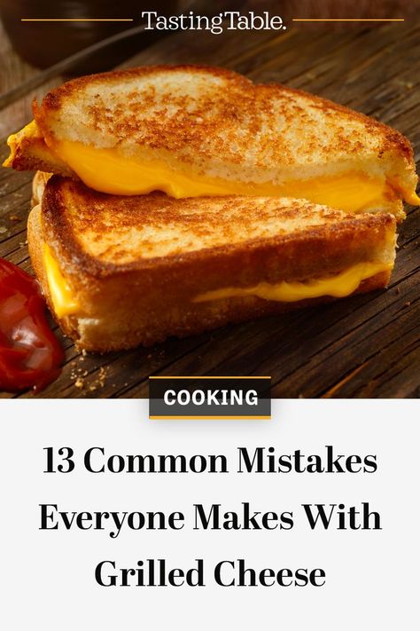 While there are endless ways you can enhance your grilled cheese, there are also plenty of ways to make mistakes when planning, preparing, and cooking the perfect grilled cheese. #GrilledCheese #Sandwich The Perfect Grilled Cheese, Perfect Grilled Cheese, Make Mistakes, Tasting Table, Grilled Cheese, The Spot, Cheese