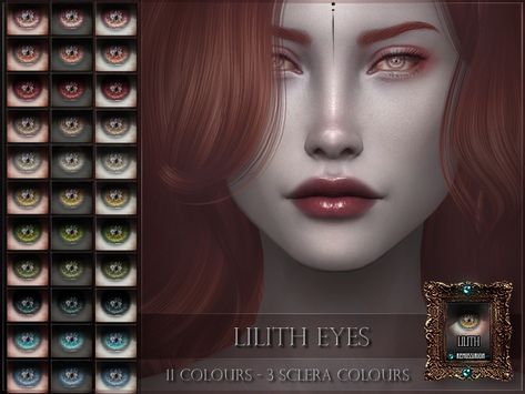 remussirion:“ Lilith Eyes (TS4) DOWNLOAD • 11 eye colours, 3 sclera colours (white, red, black)• HQ compatible (preview taken with HQ mod)• facepaint category• all ages, all gendersI like sweets :DCC blog I Main blog I Adult cc blogPlease... Sims Makeup, Vampire Eyes, Los Sims 4 Mods, Eye Colours, Sims 4 Hair Male, Garbage Dump, Ts4 Mods, Sims 4 Cc Eyes, Sims 4 Game Mods