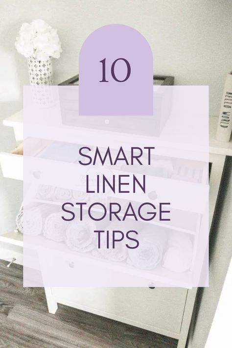 Creative 10 smart linen storage tips for maximizing space without a linen closet. This pin highlights ways to organize towels and beddings stylishly while optimizing limited spaces. How To Store Sheets Linen Closets, Organize Bedding, Linen Storage Ideas, Linen Closet Organization Hallway, Small Linen Closet Organization, Tall Cabinet With Doors, Linen Closet Organization Ideas, Linen Closet Design, Stylish Shelves