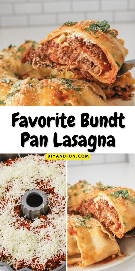 Bundt Pan Lasagna Recipe Bundt Pan Lasagne, Lasagna In A Bundt Cake Pan, Bundt Lasagna Recipe, Lasagna Bundt Pan, Bunt Pan Lasagna Recipe, Bundt Cake Lasagna, Bundt Cake Dinner Recipes, Lasagna In A Bundt Pan, Bunt Pan Dinner Recipes