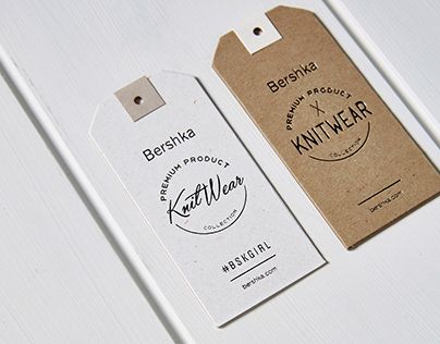 Bershka AW15·16 Hang Tags on Behance Price Tag Design, Custom Hang Tags, Hang Tags Clothing, Hang Tag Design, Collateral Design, Clothing Tags, Tag Design, Woven Labels, Packaging Design Inspiration