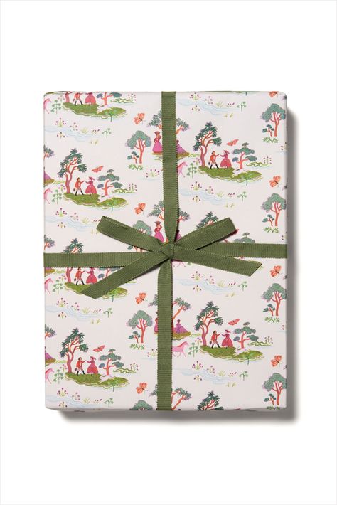 Three sheets of wrapping paper. Made in United States 19 x 27 inch sheets Illustrated by Becca Stadtlander. Wrapped Gifts, Storefront Design, Birthday Wrapping, Holiday Wrapping, Paper Magic, Gift Wrap Tags, Birthday Gift Baskets, Gift Wrapper, Birthday Wrapping Paper