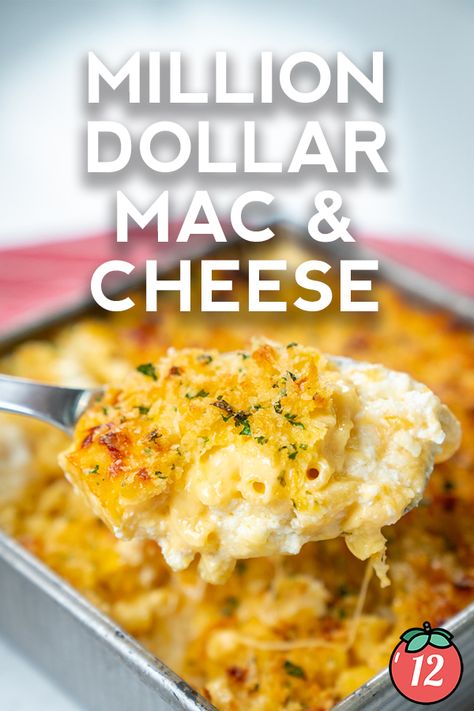 Million Dollar Macaroni And Cheese, Million Dollar Mac And Cheese, 12 Tomatoes, Mac N Cheese Recipe, Dinner Food, Macaroni Cheese, Quick Dinner Recipes, Mac N Cheese, Looks Yummy