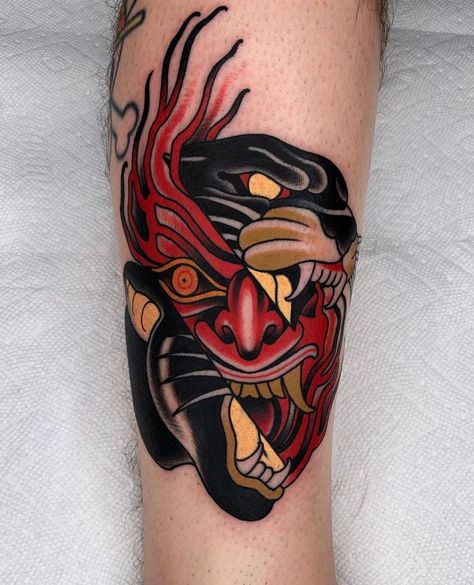 Traditional Modern Tattoo, American Traditional Designs, Custom Ideas Halloween, Colored Tattoos For Men, Traditional Man Tattoo, Old School Color Tattoo, Old School Tattoo Color, American Traditional Tattoos Men, Traditional Tattoos Color