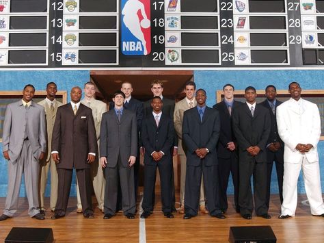 Nba Draft Suits, 1996 Nba Draft, 2003 Nba Draft, Nba Lebron James, Chris Bosh, Life Unexpected, Dark Blue Suit, Dwyane Wade, Nba Draft