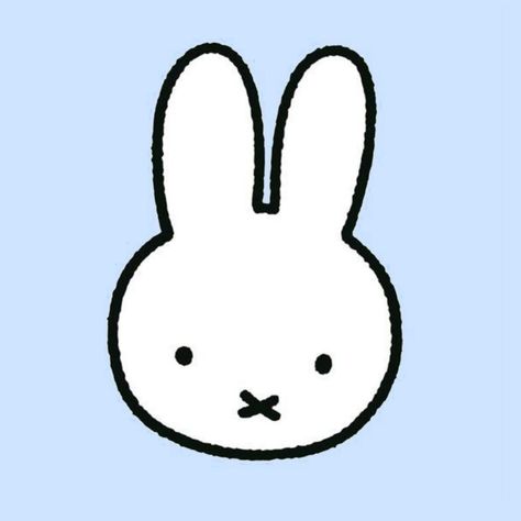 Cute Miffy Pfp, Blue Miffy Icon, Miffy App Icon, Miffy Profile Picture, Cute Simple Icons, Miffy Icon Aesthetic, Miffy Pixel Art, Miffy Doodle, Miffy Embroidery