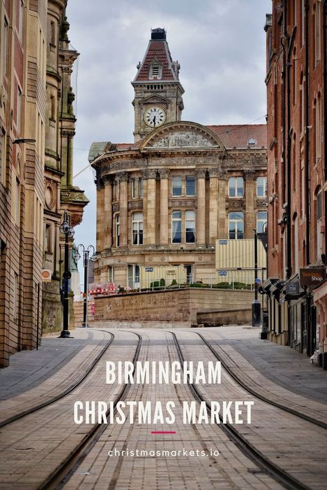 Birmingham Museum building and the tram lines. Moving To Uk, Cities In England, Birmingham Canal, German Market, Birmingham City Centre, England Aesthetic, London Dreams, Moving To The Uk, Victorian Buildings