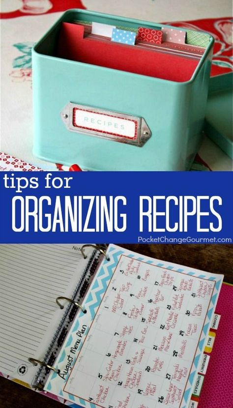 Stop searching for the recipe you need! Our Tips for Organzing Recipes will help! Pin to your Organizing Board! Organizing Recipes, Diy School Organization, Tips For Organizing, Organization Board, Ideas Para Organizar, Recipe Binder, Household Organization, Recipe Organization, Evernote