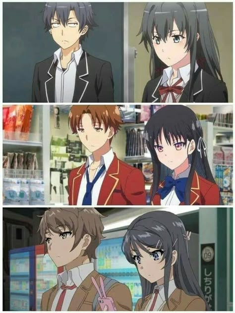 Snafu Anime, Bunnygirl Anime, Hachiman Hikigaya, My Teen Romantic Comedy Snafu, My Teen Romantic Comedy, Bunny Girl Senpai, Classroom Of The Elite, Anime Classroom, Anime Memes Funny