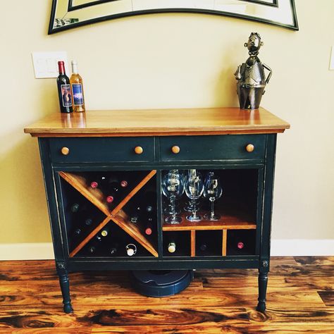 Mom made a wine bar from an old dresser for my house! I'm in love Dresser Into Wine Bar, Diy Bar From Dresser, Dresser To Wine Bar, Dresser To Bar Cart, Dresser To Bar Diy, Dresser Bar Diy, Dresser To Bar, Dresser Into Bar, Minibar Diy