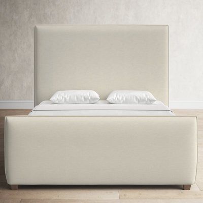 This is a contemporary upholstered bed, the flat and smooth lines outline the urban feeling. The design of the high headboard and footboard lets you fall into the bed completely after lying down, giving you a sufficient sense of security. At the same time, the design of a low-profile bed also makes the center of gravity of the whole bed closer to the ground, no matter for the young or the elder, can easily and quickly enter the lying state. The four inverted trapezoidal low feet, slightly away f Oversized Headboard, Mom Bedroom, Modern Style Bed, Platform Bed Upholstered, High Headboard, Low Profile Platform Bed, Low Profile Bed, Sleep Sanctuary, Standard Bed