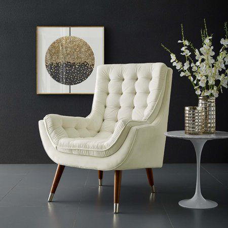 Ivory Chair, Velvet Lounge Chair, Velvet Lounge, Big Sofas, Inexpensive Furniture, Storage Furniture Bedroom, Contemporary Bed, Modway Furniture, Tufting Buttons