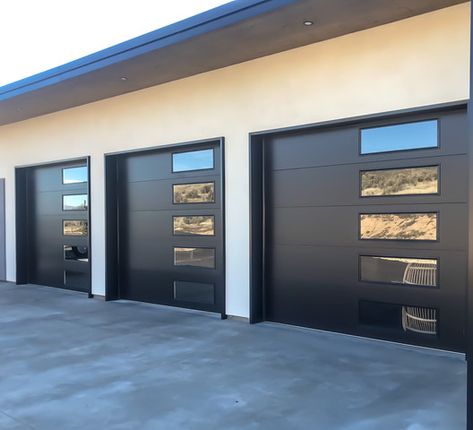 Why Northwest Garage Door is a Smart Choice for Your Home Garage Door Ideas Modern, Single Garage Doors With Windows, Black Modern Garage Door, Black Modern Garage Door With Windows, Modern Single Garage Door, Modern Garage Door, Garage Door Contemporary, Contemporary Garage Doors Glass, Garage Door