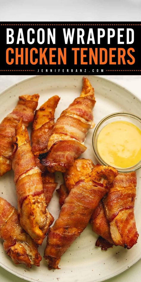 Learn how to make these air fryer bacon-wrapped chicken tenders for the best game day recipes ever! This best chicken tenders recipe makes the most delicious, juicy, and flavorful chicken bites! You'll definitely love them! Chicken Bites Air Fryer, Best Chicken Tenders Recipe, Best Chicken Tenders, Homemade Chicken Tenders, Bacon Wrapped Chicken Bites, Bacon Wrapped Chicken Tenders, Chicken Tenders Recipe, Game Day Recipes, Low Carb Meats