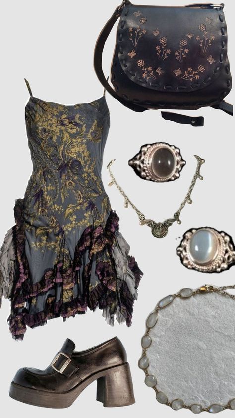 Mazzy Star Inspired Outfit, Mazzy Star Outfit Aesthetic, Fairytale Outfits Casual, Whimsical Fits, Moon Outfits, Mazzy Star, Causual Outfits, Swaggy Outfits, Alternative Outfits