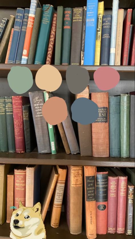 Design Bedding Bedroom Color Palette Furniture House Artist Design Pattern Interior Inspiration Old Book Color Palette, Library Colour Scheme, Books Color Palette, Color Palette For Coloring Book, Sundial Color, Library Color Palette, Book Color Palette, Cozy Library, Shop Aesthetic