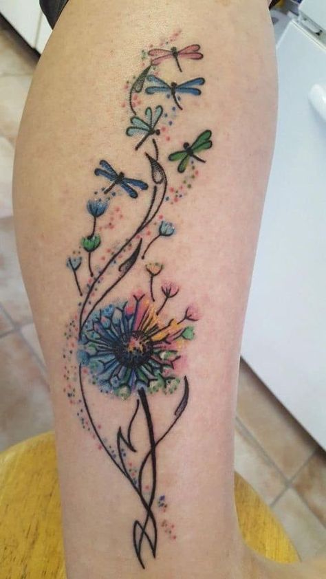 Make your life brighter with 62 completely unique and vivid dandelion tattoos! Bonus: reveal the tattoo’s meaning and where to get it. Let Them Dandelion Tattoo, Dandelion Tattoo Ideas, Dandelion Tattoos, Dragonfly Tattoos, Dandelion Tattoo Design, Ink Therapy, Next Luxury, Dragonfly Tattoo Design, Dandelion Tattoo