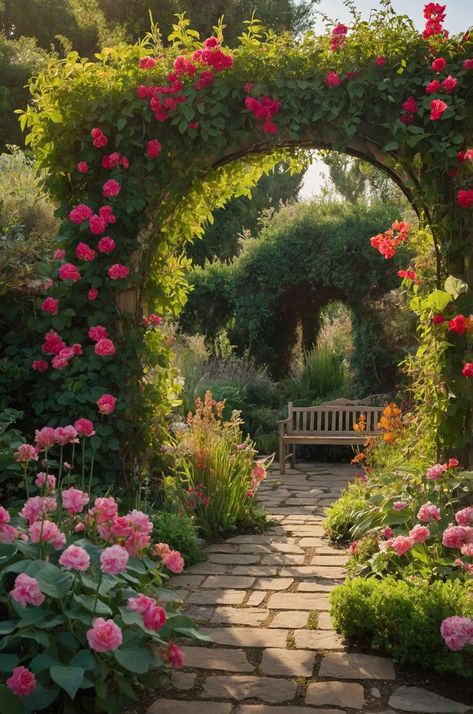 secret garden side of house Oùt Side Garden, Dreamy Gardens Fairytale, Disneyland Landscaping, Hidden Garden Secret Places, English Garden House, Hidden Garden Ideas, Dream Garden Fairytale, English Garden Backyard, Secret Garden Aesthetic