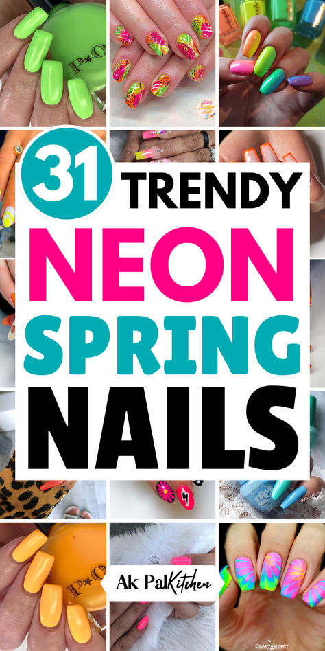 Kick off the season with vibrant neon spring nails that will turn heads! Dive into our electric neon nail art, from glowing neon manicure ideas to bright spring nails. Discover the perfect neon nail polish colors, including fluorescent shades that pop. Whether you’re a fan of neon French nails, neon ombre nails, or bold neon glitter nails for spring, we’ve them all. Perfect for DIY enthusiasts and those seeking easy neon nail designs for beginners. Light up your look with neon spring nail ideas. Neon Dipped Nails, Neon Spring Nails 2024, Flouresant Nails, Simple Neon Nail Designs, Spring Bright Nails, Spring Neon Nails, Neon Nails 2024, Florescent Nail Ideas, Bright Spring Nail Designs