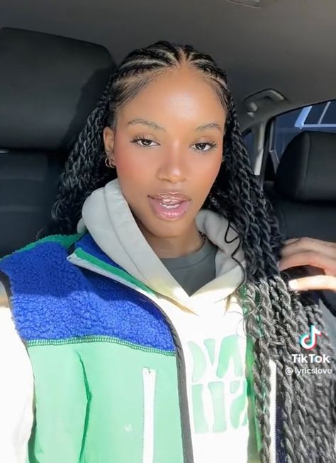 Faux Locs Hairstyles, Box Braids Hairstyles For Black Women, Braids Hairstyles Pictures, Braided Cornrow Hairstyles, Cute Box Braids Hairstyles, Protective Hairstyles Braids, Box Braids Styling, Hairdos For Curly Hair, Pretty Braided Hairstyles