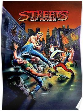 Streets of Rage â˜ Poster Rage Game, Retro Games Poster, Streets Of Rage, Games Poster, Sega Genesis Games, Sega Mega Drive, Retro Gaming Art, Congo Brazzaville, Vintage Video