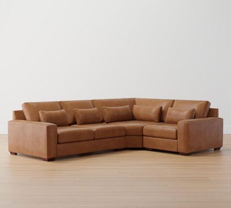 3 Piece Sectional, Corner Sectional, Leather Sectional, Chaise Sectional, Room Interior Design, Free Interior Design, Chaise Sofa, Big Sur, Top Grain Leather