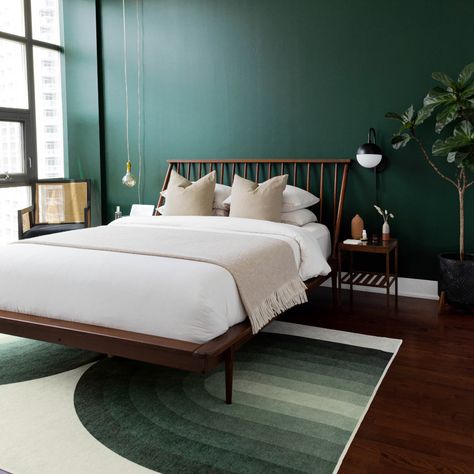 8 Ways to Evoke Mid-Century Modern Design in Your Home Modern Rugs Texture, Zen Green, Modern Bedroom Rug, Rectangle Bedroom, Sage Rug, Mid Century Modern Rugs, Rugs Colorful, Mid Century Modern Rug, Green Room Decor