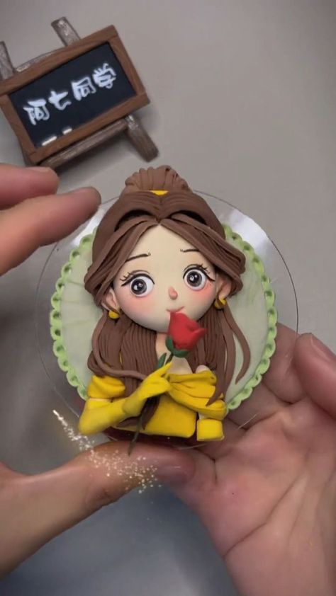 How to make a chibi clay | clay | She is very beautiful #clayart #clay #handiwork #claytutorial | By Handi Work Cute Self Portrait, Chibi Tutorial, Clay Chibi, Fondant Figures Tutorial, Clay Clay, Fondant Figures, Cute Polymer Clay, Clay Dolls, Polymer Clay Projects