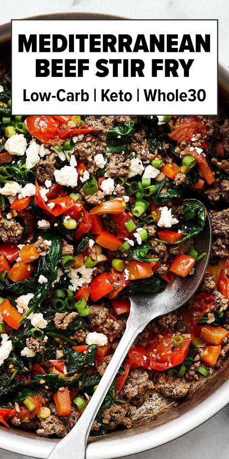 Healthy ground beef stir fry recipe Skinnytaste Recipes Ground Beef, Ground Beef Recipe Low Carb, Whole 30 Stir Fry Recipes, High Protein Low Carb Beef Recipes, Ground Beef Recipes For Dinner Whole 30, Healthy Ground Beef Bowl Recipes, Healthy Easy Beef Recipes, Ground Beef Feta Recipe, Low Carb Dinner Recipes Ground Beef